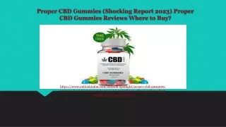 Proper CBD Gummies (Shocking Report 2023)