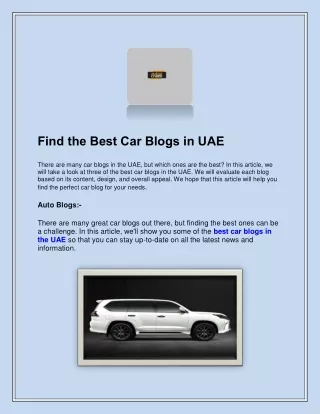 Car Blogs