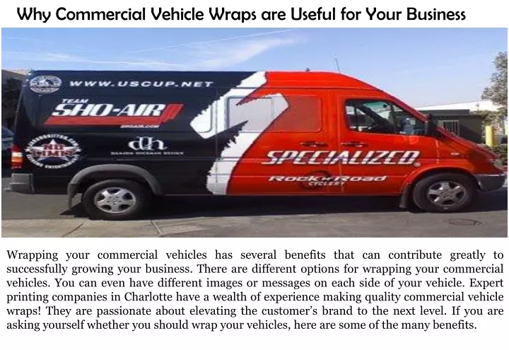 why commercial vehicle wraps are useful for your