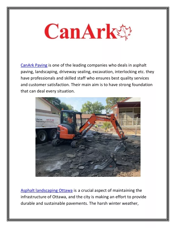 canark paving is one of the leading companies