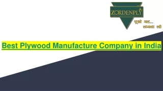Best Plywood Manufacture Company in India