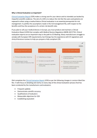 why is clinical evaluation so important
