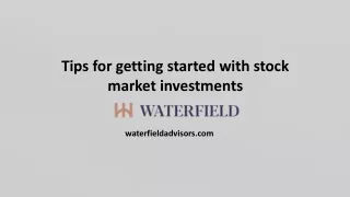 tips for getting started with stock market