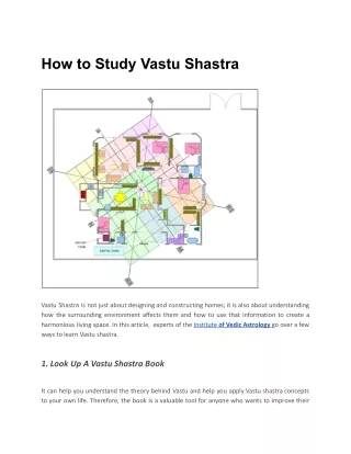 How to Study Vastu Shastra