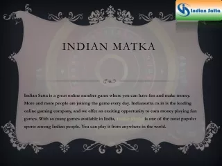 Indian Matka