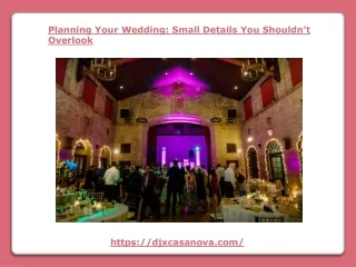 Planning Your Wedding Small Details You Shouldnt Overlook