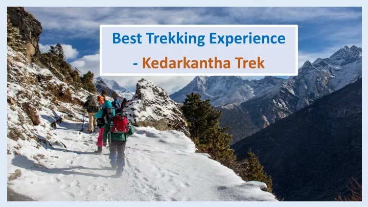 best trekking experience kedarkantha trek