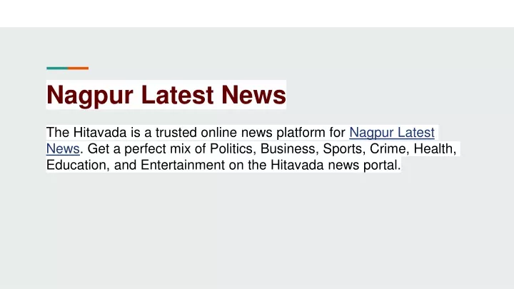 nagpur latest news