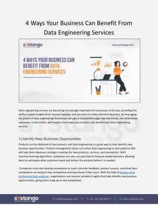 4 ways your business can benefit from data