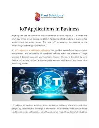 IoT Applications in Business