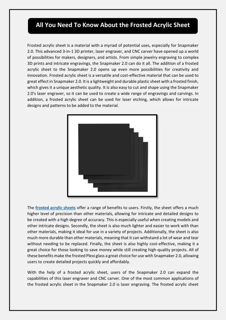 all you need to know about the frosted acrylic