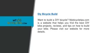 Diy Bicycle Build  Mybicycletips.com