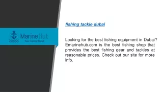 Fishing Tackle Dubai Emarinehub.com