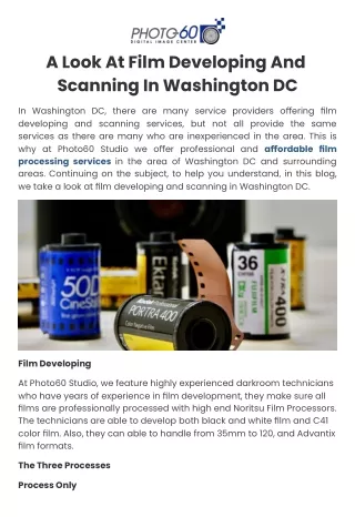 a look at film developing and scanning