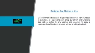 Designer Dog Clothes in Usa | Hippoisland.com