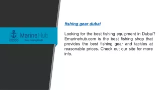Fishing Gear Dubai  Emarinehub.com