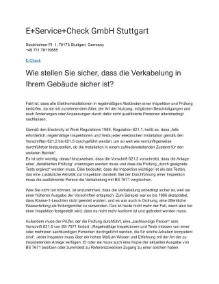 e service check gmbh stuttgart