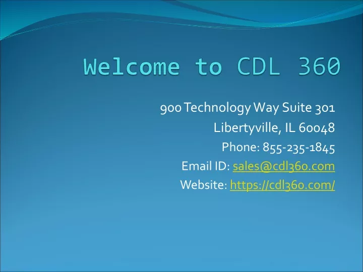 PPT - CDL 360 - Trucking Compliance Experts PowerPoint Presentation ...