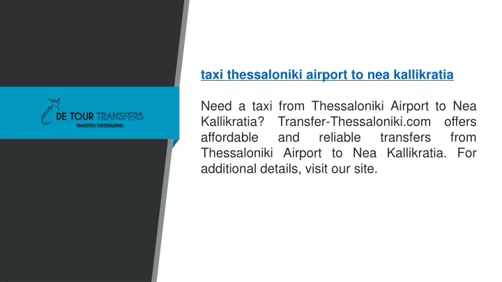 taxi thessaloniki airport to nea kallikratia need