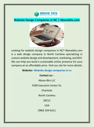 website design companies in nc abovebits com
