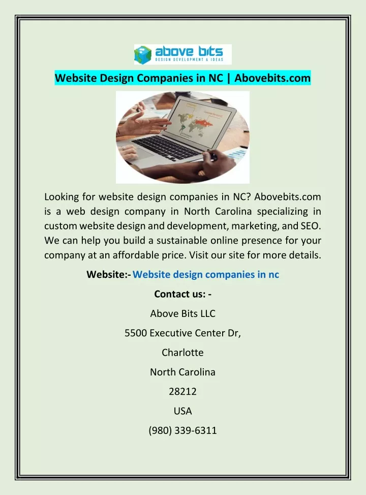 website design companies in nc abovebits com