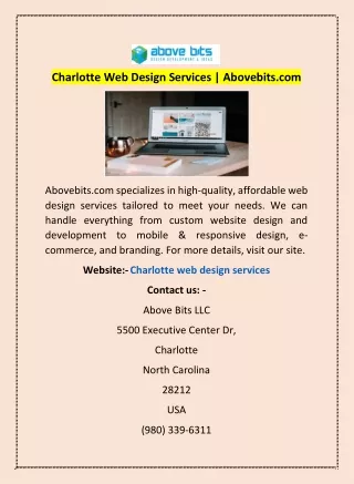 charlotte web design services abovebits com