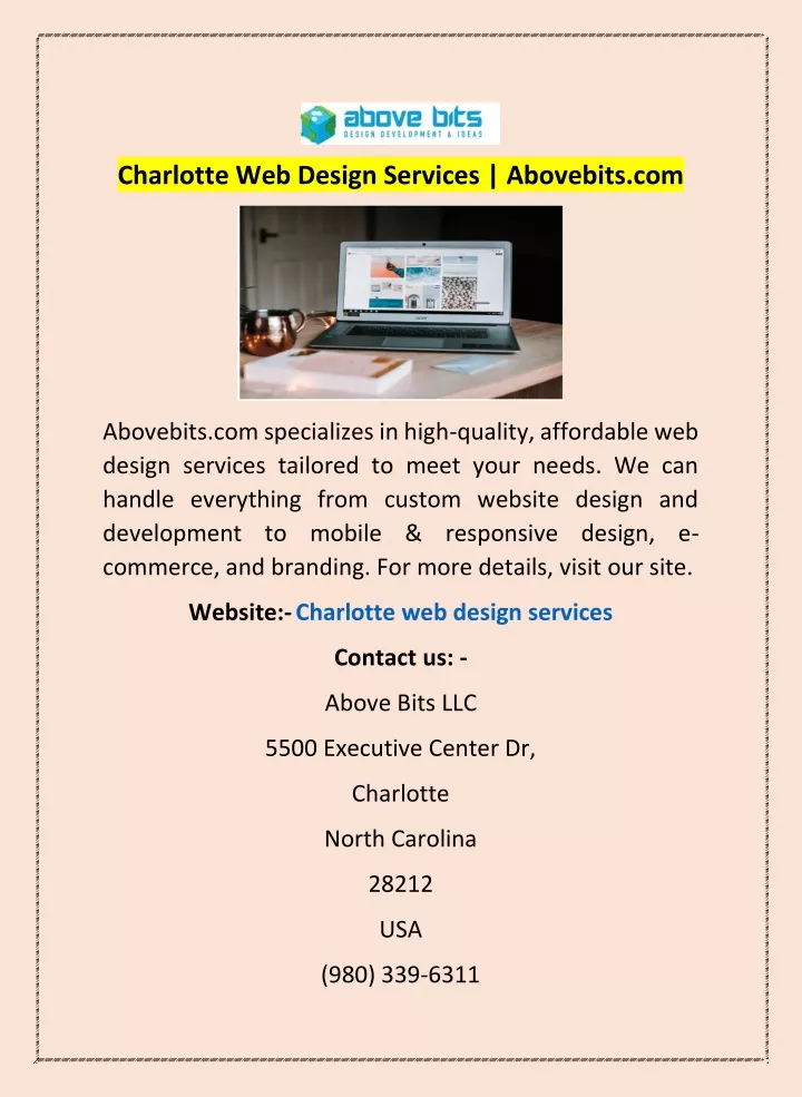 charlotte web design services abovebits com