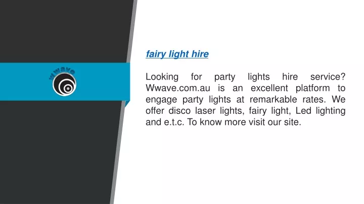 fairy light hire looking for party lights hire