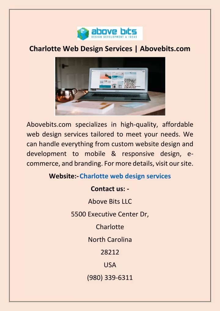 charlotte web design services abovebits com