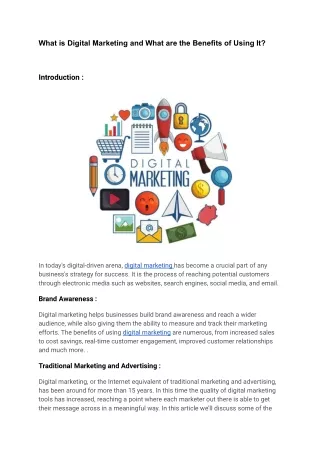 what is digital marketing and what