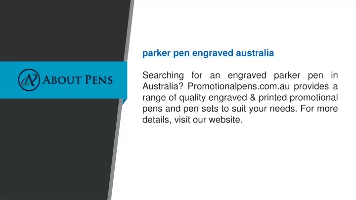 parker pen engraved australia searching