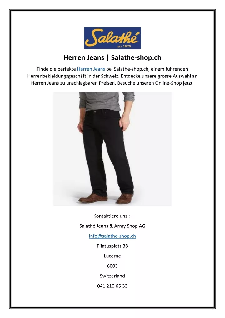 herren jeans salathe shop ch