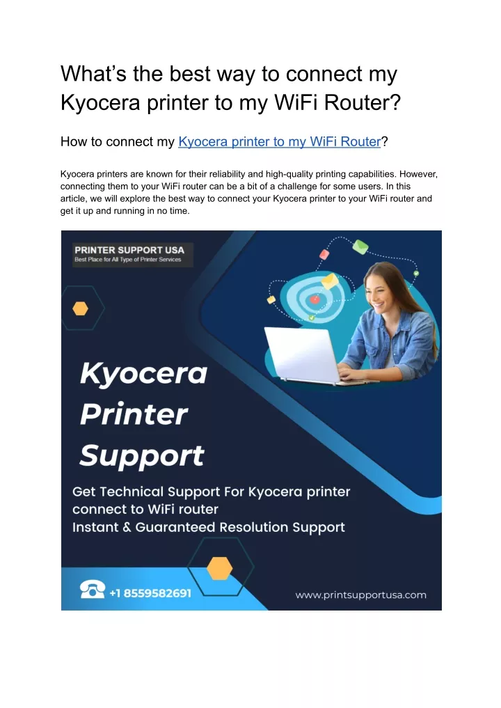 what s the best way to connect my kyocera printer
