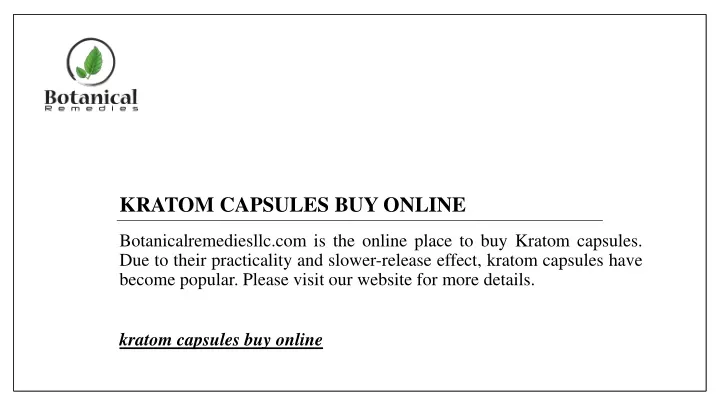 kratom capsules buy online