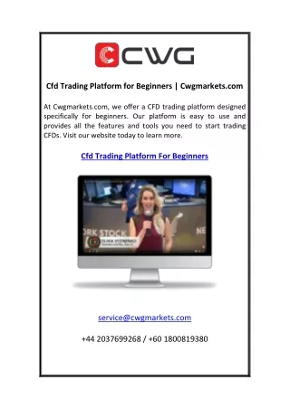 cfd trading platform for beginners cwgmarkets com