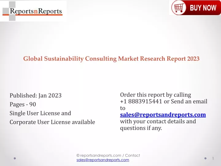 global sustainability consulting market research report 2023