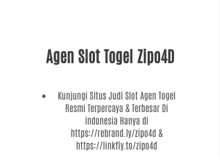 Agen Slot Togel Zipo4D