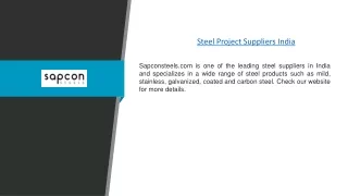 Steel Project Suppliers India | Sapconsteels.com
