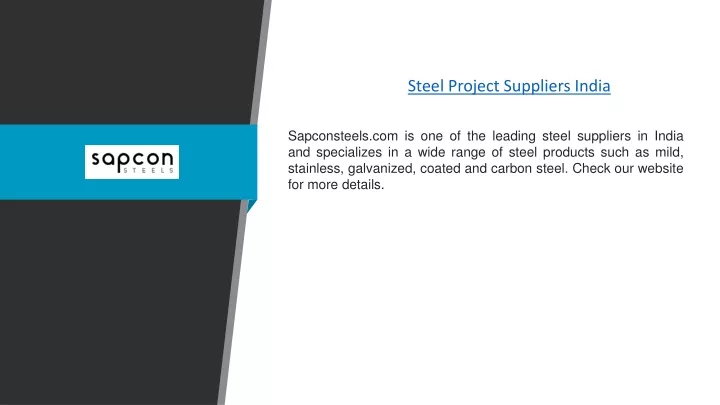 steel project suppliers india