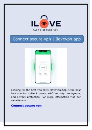 Connect secure vpn | Ilovevpn.app