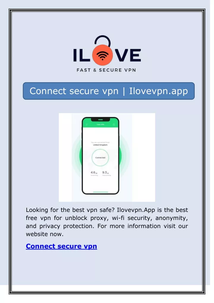 connect secure vpn ilovevpn app