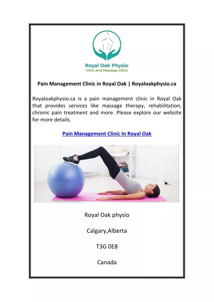 pain management clinic in royal