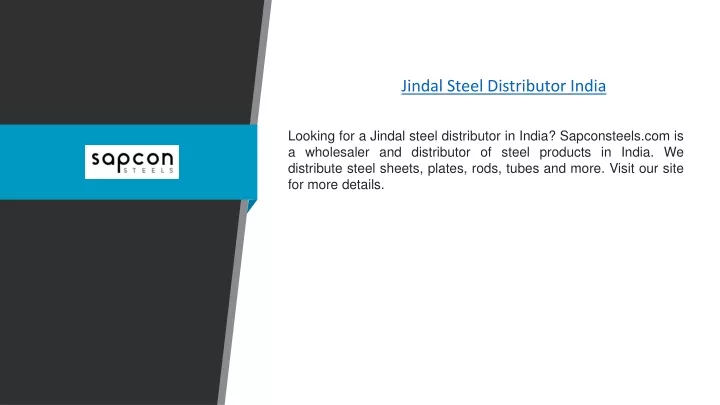 jindal steel distributor india