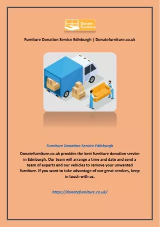 Furniture Donation Service Edinburgh | Donatefurniture.co.uk