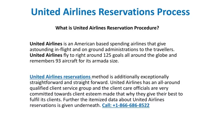 united airlines reservations process