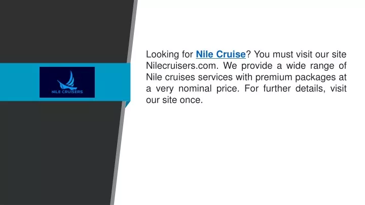 looking for nile cruise you must visit our site