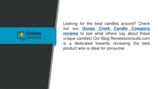 Goose Creek Candle Company Reviews  Reviewsconsults.com