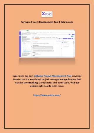 software project management tool xebrio com