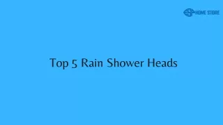 Top 5 Rain Shower Heads