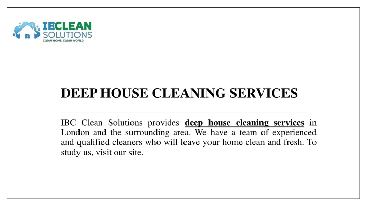 deep house cleaning services